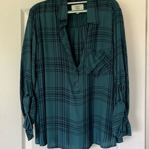 NWOT Stitch Fix Plaid Shirt - thin and breathable!